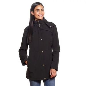 Women's Gallery Hooded Soft-Shell water resistant Jacket black